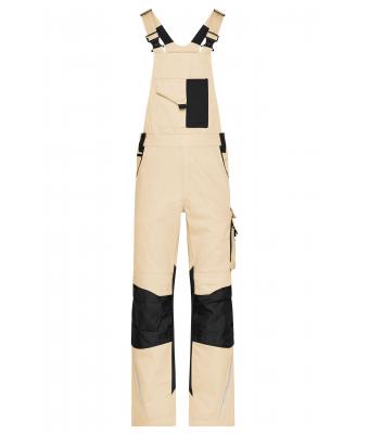 Unisex Workwear Pants with Bib - STRONG - Stone/black 8288