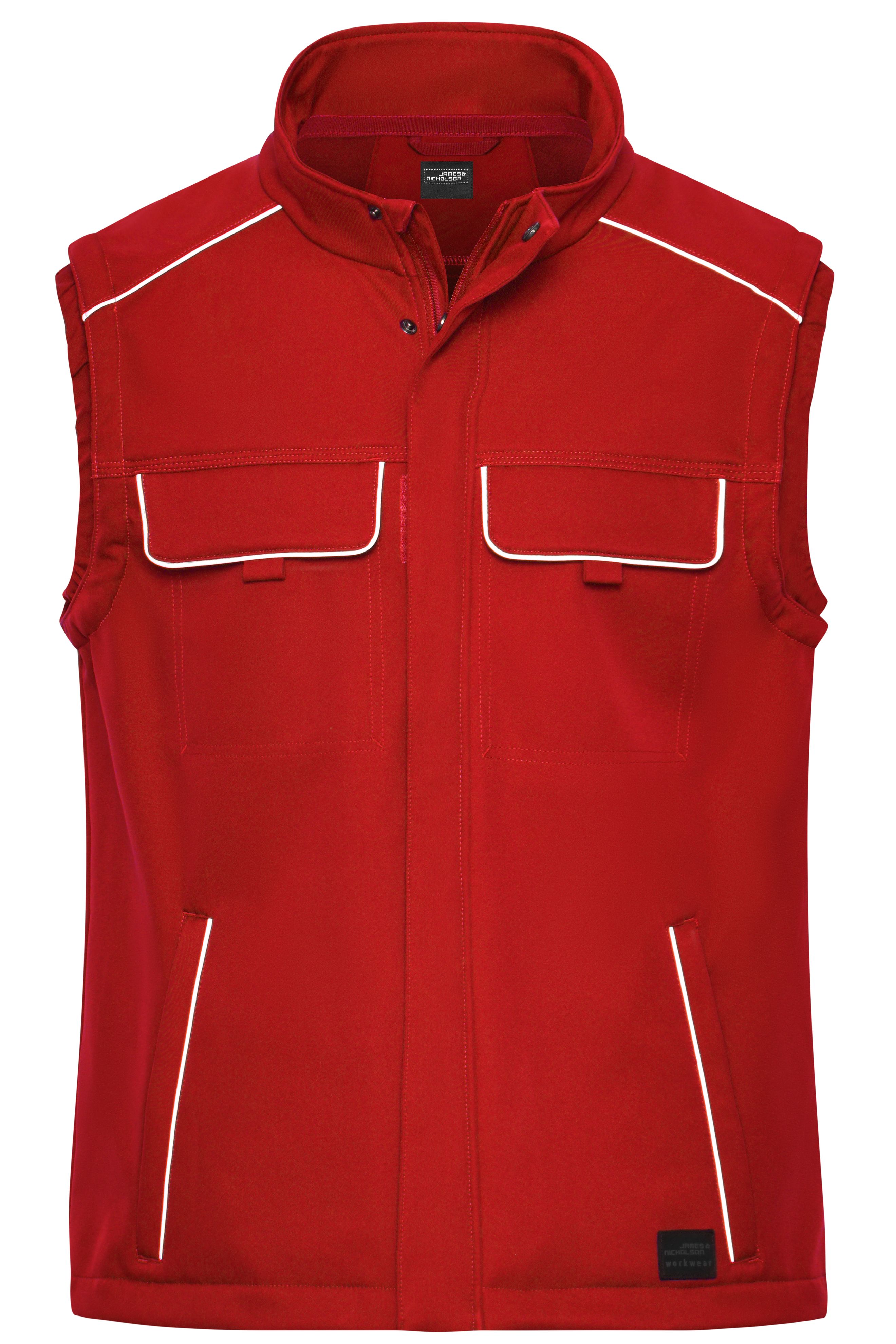 Unisex Workwear Softshell Vest Solid Red Workweartextilien