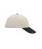 Unisex 6 Panel Sandwich Cap Light-grey/black/light-grey 7590