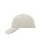 Unisex 6 Panel Sandwich Cap Light-grey/black 7590