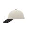 Unisex 6 Panel Sandwich Cap Light-grey/black/light-grey 7590