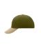 Unisex 6 Panel Raver Cap Olive/beige 7690