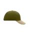 Unisex 6 Panel Raver Cap Olive/beige 7690